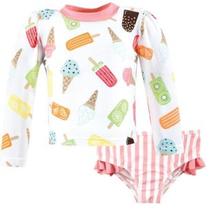 image:imageHudson Baby BabyGirls Swim Rashguard SetIce Cream Popsicle
