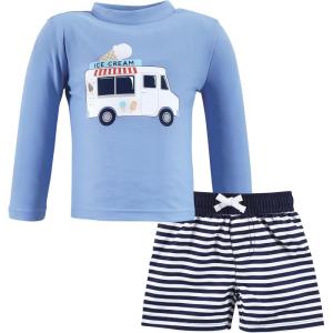 image:imageHudson Baby BabyGirls Swim Rashguard SetIce Cream Truck