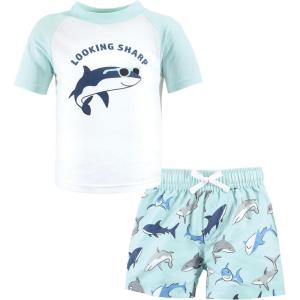 image:imageHudson Baby BabyGirls Swim Rashguard SetLooking Sharp Shark