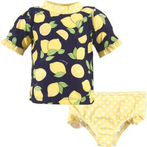 image:imageHudson Baby BabyGirls Swim Rashguard SetNavy Lemons