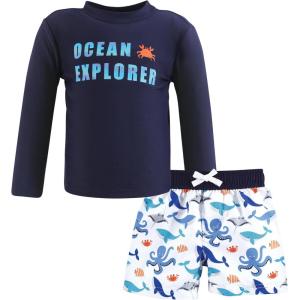 image:imageHudson Baby BabyGirls Swim Rashguard SetOcean Explorer
