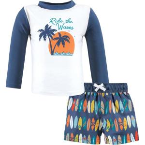image:imageHudson Baby BabyGirls Swim Rashguard SetRide the Waves