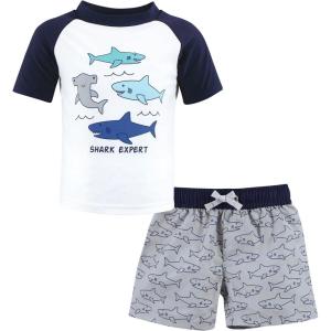 image:imageHudson Baby BabyGirls Swim Rashguard SetShark Expert