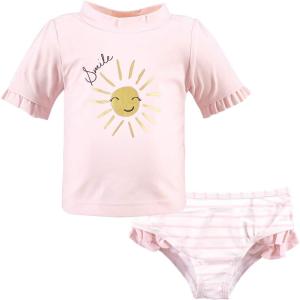 image:imageHudson Baby BabyGirls Swim Rashguard SetSmile Sunshine
