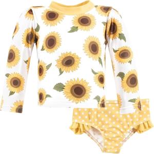 image:imageHudson Baby BabyGirls Swim Rashguard SetSunflower