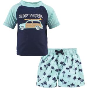 image:imageHudson Baby BabyGirls Swim Rashguard SetSurf Car