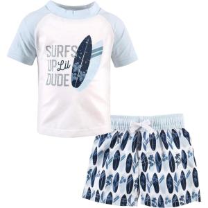 image:imageHudson Baby BabyGirls Swim Rashguard SetSurfs Up