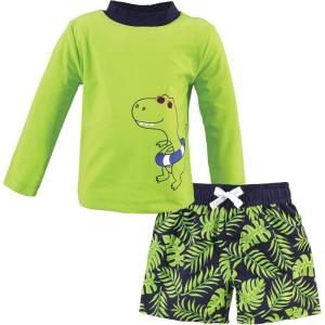 image:imageHudson Baby BabyGirls Swim Rashguard SetSwim Dinosaur