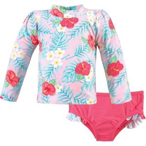 image:imageHudson Baby BabyGirls Swim Rashguard SetTropical Floral