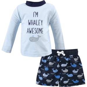 image:imageHudson Baby BabyGirls Swim Rashguard SetWhaley Awesome