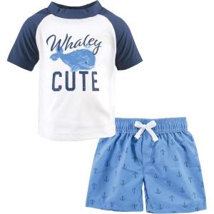 image:imageHudson Baby BabyGirls Swim Rashguard SetWhaley Cute
