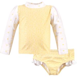 image:imageHudson Baby BabyGirls Swim Rashguard SetYellow Daisy