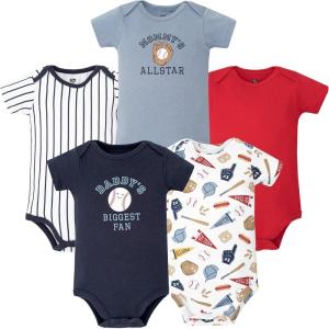 image:imageHudson Baby Infant Boys Cotton Bodysuits 5PackBaseball Biggest Fan
