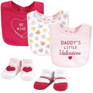 image:imageHudson Baby Unisex Baby Cotton Bib and Sock Set Cowboy One SizeBe Mine Valentine