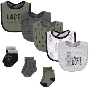 image:imageHudson Baby Unisex Baby Cotton Bib and Sock Set Cowboy One SizeBeary Cute