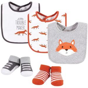 image:imageHudson Baby Unisex Baby Cotton Bib and Sock Set Cowboy One SizeLittle Fox
