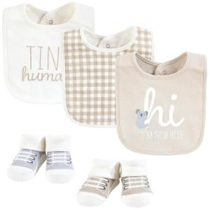 image:imageHudson Baby Unisex Baby Cotton Bib and Sock Set Cowboy One SizeNew Here