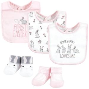 image:imageHudson Baby Unisex Baby Cotton Bib and Sock Set Cowboy One SizeSome Bunny