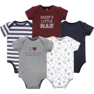image:imageHudson Baby Unisex Baby Cotton Bodysuits 5packBoy Daddy