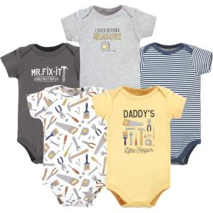 image:imageHudson Baby Unisex Baby Cotton Bodysuits 5packConstruction Work