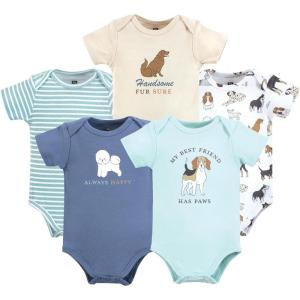 image:imageHudson Baby Unisex Baby Cotton Bodysuits 5packDogs