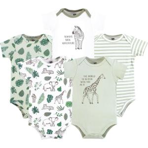 image:imageHudson Baby Unisex Baby Cotton Bodysuits 5packGreen Jungle