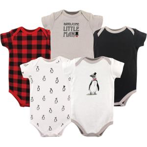 image:imageHudson Baby Unisex Baby Cotton Bodysuits 5packPenguin