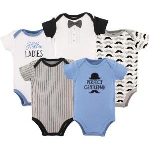 image:imageHudson Baby Unisex Baby Cotton Bodysuits 5packPerfect Gentlemen