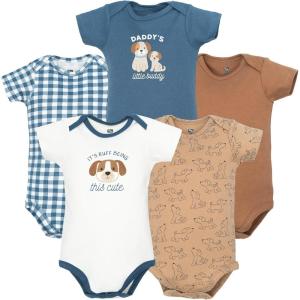 image:imageHudson Baby Unisex Baby Cotton Bodysuits 5packRuff Being Cute Dog