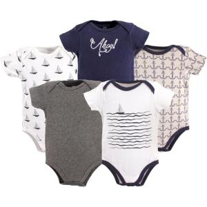 image:imageHudson Baby Unisex Baby Cotton Bodysuits 5packSailboat