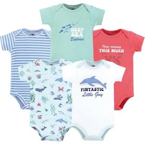 image:imageHudson Baby Unisex Baby Cotton Bodysuits 5packSea World