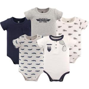 image:imageHudson Baby Unisex Baby Cotton Bodysuits 5packWingman