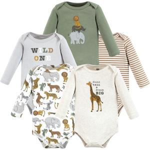 image:imageHudson Baby Unisex Baby Cotton BodysuitsRustic Safari