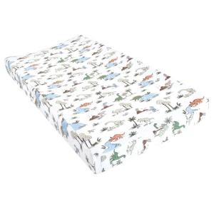 image:imageHudson Baby Unisex Baby Cotton Changing Pad Cover Pink Safari One SizeDinosaur Adventures