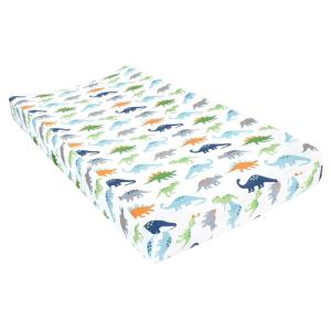 image:imageHudson Baby Unisex Baby Cotton Changing Pad Cover Pink Safari One SizeDinosaurs