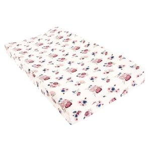 image:imageHudson Baby Unisex Baby Cotton Changing Pad Cover Pink Safari One SizeDusty Rose Floral