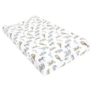 image:imageHudson Baby Unisex Baby Cotton Changing Pad Cover Pink Safari One SizeModern Pink Safari