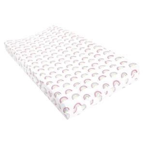 image:imageHudson Baby Unisex Baby Cotton Changing Pad Cover Pink Safari One SizeModern Rainbow