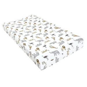 image:imageHudson Baby Unisex Baby Cotton Changing Pad Cover Pink Safari One SizeModern Safari