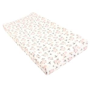 image:imageHudson Baby Unisex Baby Cotton Changing Pad Cover Pink Safari One SizeNeutral Pink Floral