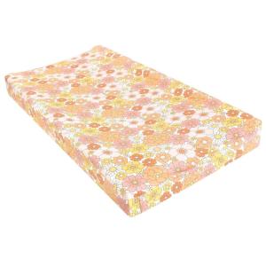 image:imageHudson Baby Unisex Baby Cotton Changing Pad Cover Pink Safari One SizePeace Love Flowers