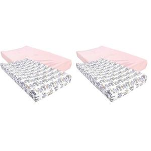 image:imageHudson Baby Unisex Baby Cotton Changing Pad Cover Pink Safari One SizePink Safari
