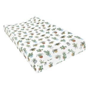 image:imageHudson Baby Unisex Baby Cotton Changing Pad Cover Pink Safari One SizePlants