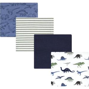 image:imageHudson Baby Unisex Baby Cotton Flannel Receiving Blankets Moose One SizeBlue Green Dino