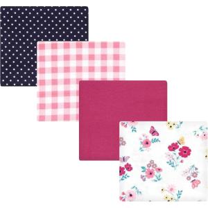 image:imageHudson Baby Unisex Baby Cotton Flannel Receiving Blankets Moose One SizeButterfly Floral