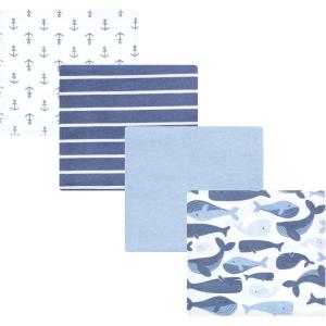 image:imageHudson Baby Unisex Baby Cotton Flannel Receiving Blankets Moose One SizeCute Whales