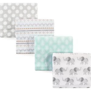 image:imageHudson Baby Unisex Baby Cotton Flannel Receiving Blankets Moose One SizeGray Elephant