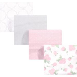 image:imageHudson Baby Unisex Baby Cotton Flannel Receiving Blankets Moose One SizeGray Pink Rose
