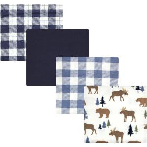 image:imageHudson Baby Unisex Baby Cotton Flannel Receiving Blankets Moose One SizeMoose Bear