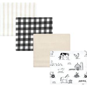 image:imageHudson Baby Unisex Baby Cotton Flannel Receiving Blankets Moose One SizeNeutral Farm